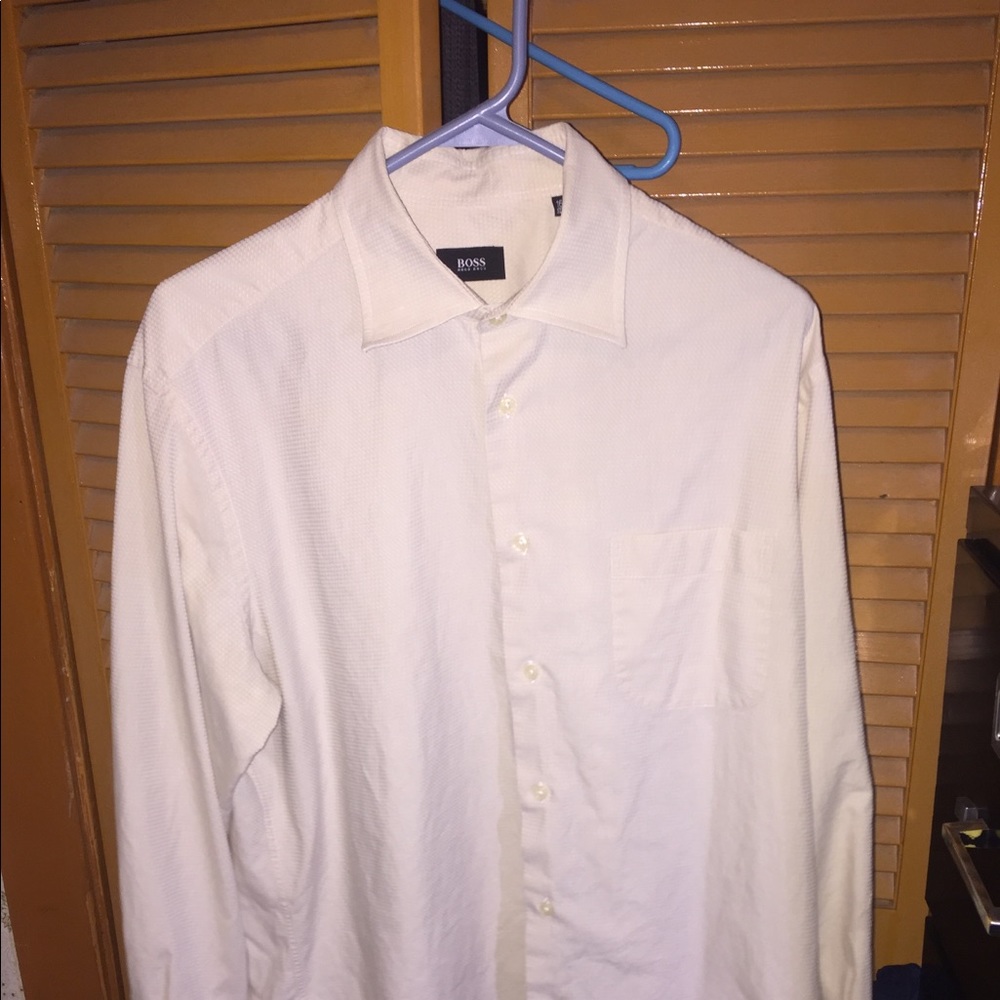 Used Hugo Boss dress shirt size 16.5 34/35 yellow